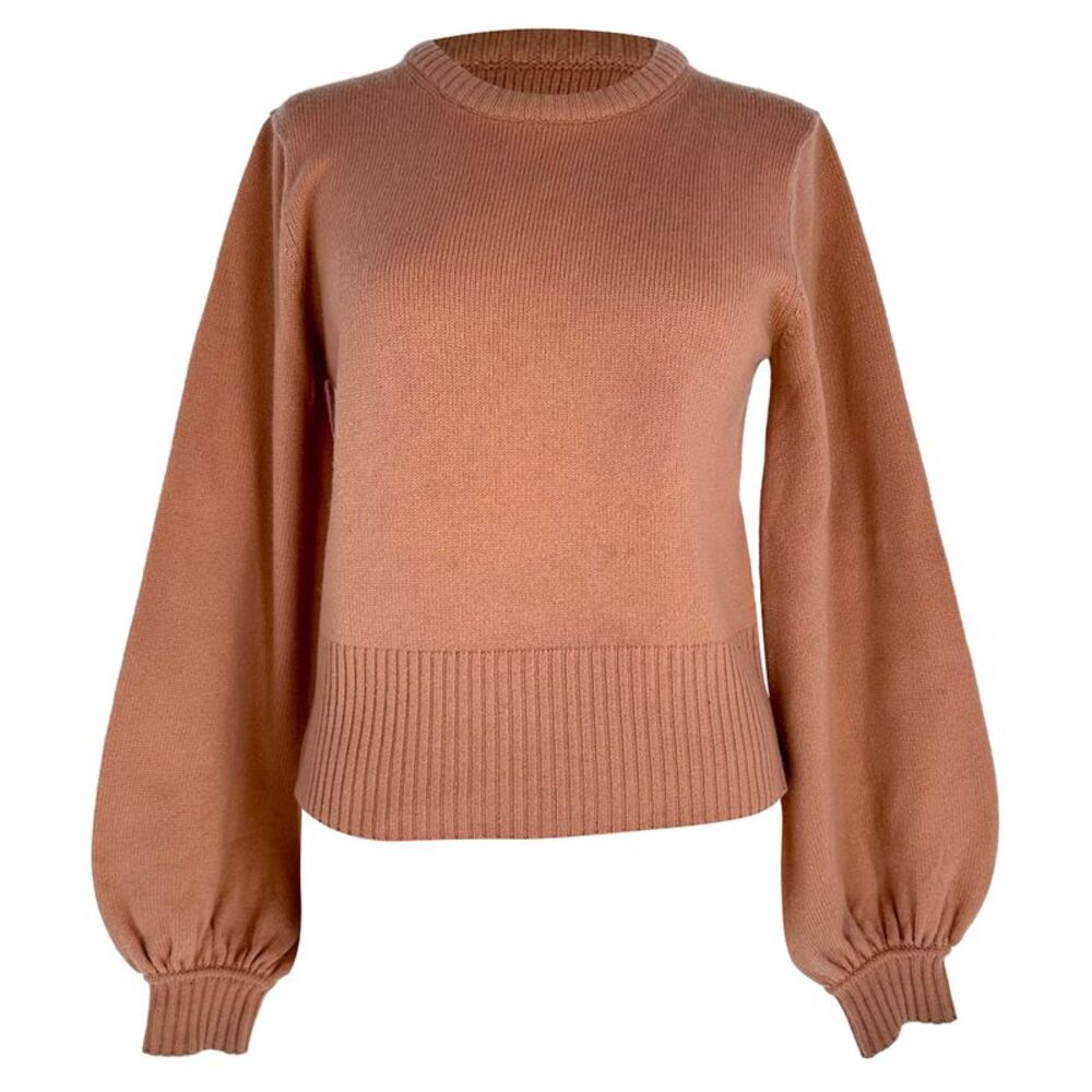 Chloé Knitted Sweater in Peach Cashmere